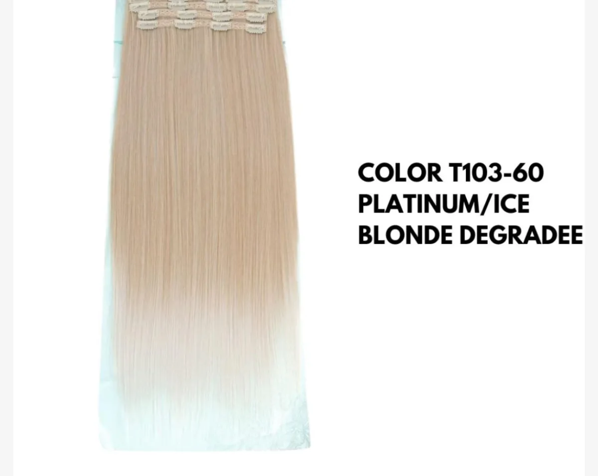 Online 7 fasce liscia con clip biondo ice 103/60 Extension Bionde