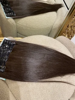 Best 7 fasce liscia con clip castano scuro Extension Castane