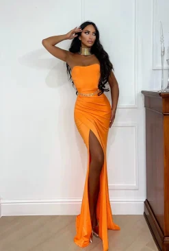 Sale Abito a sirena con push up e incrocio vari colori Abiti