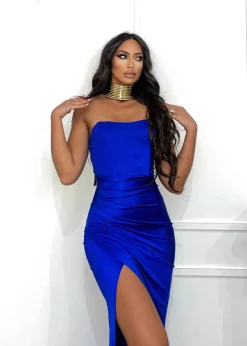 Sale Abito a sirena con push up e incrocio vari colori Abiti