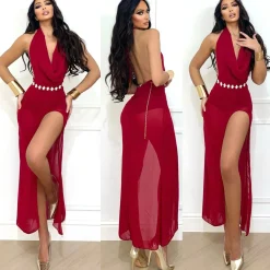 Discount Abito bordeaux con gonna in velo Abiti