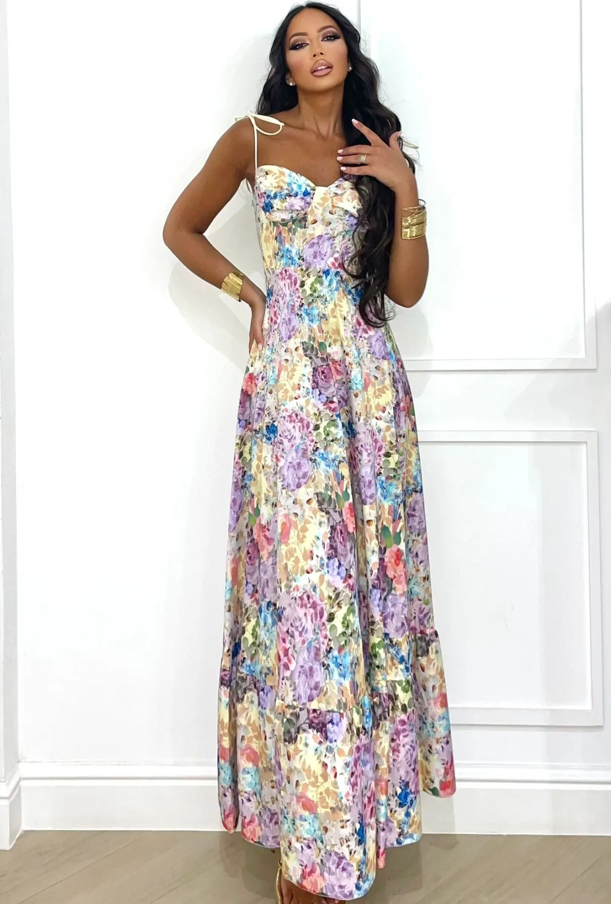 Outlet Abito Flower colours lungo Abiti