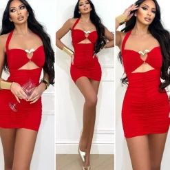 Sale Abito push up con cuore rosso Abiti