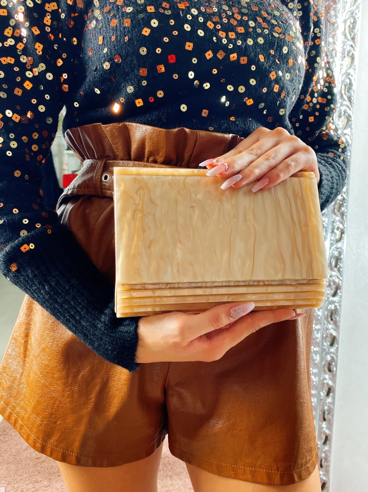 Hot Bag in plexi oro Borse