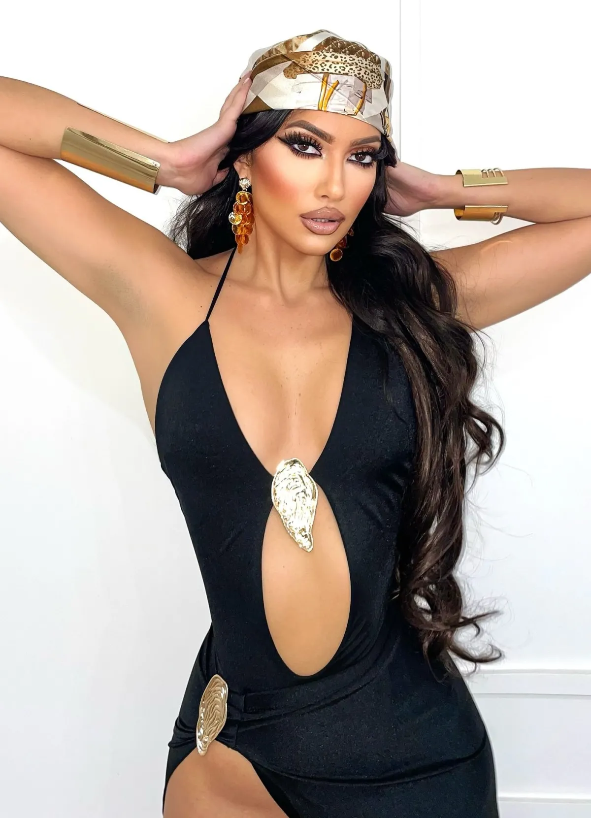 Clearance Bandana Brown gold Bikini|Bikini