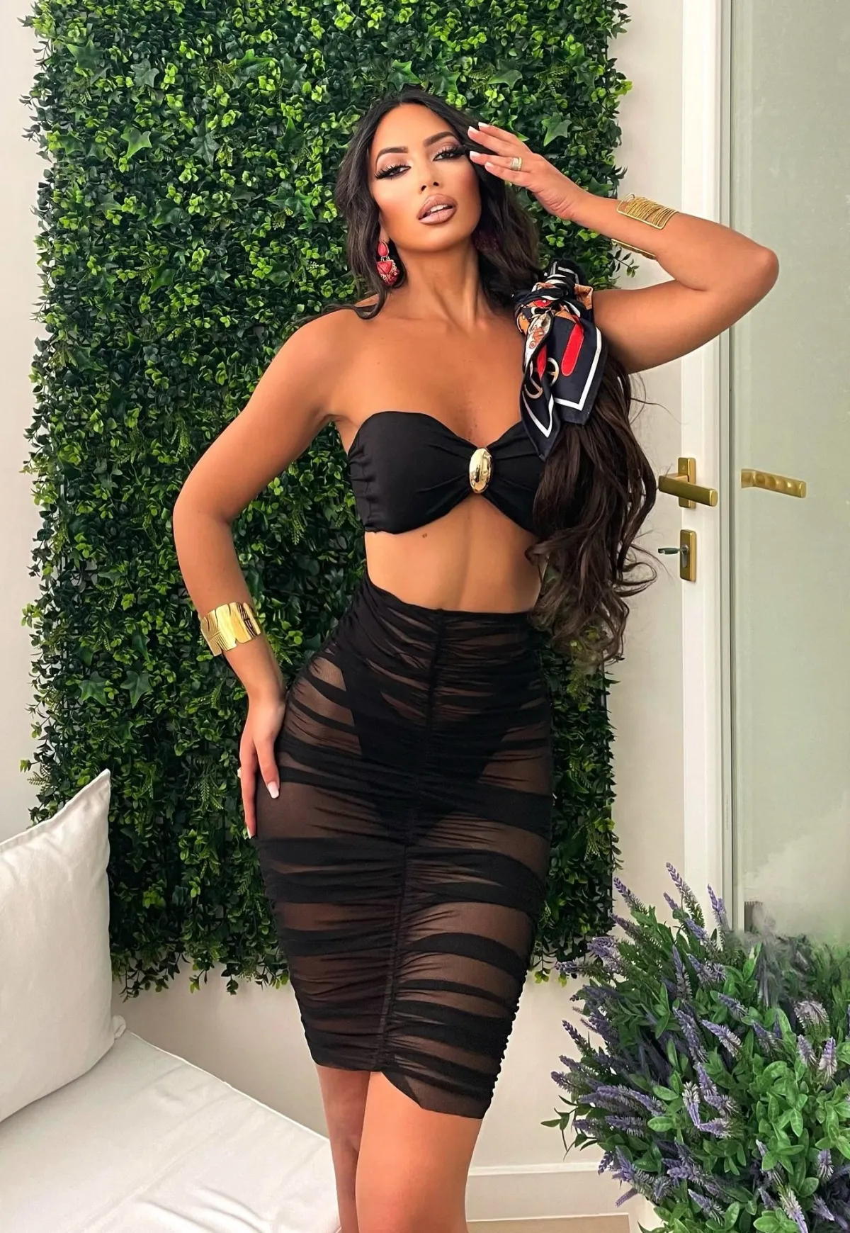 Clearance Bandana reversibile fantasia Bikini|Bikini
