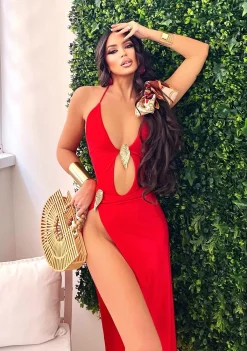 Discount Bikini due pezzi body più gonna rosso Bikini|Bikini
