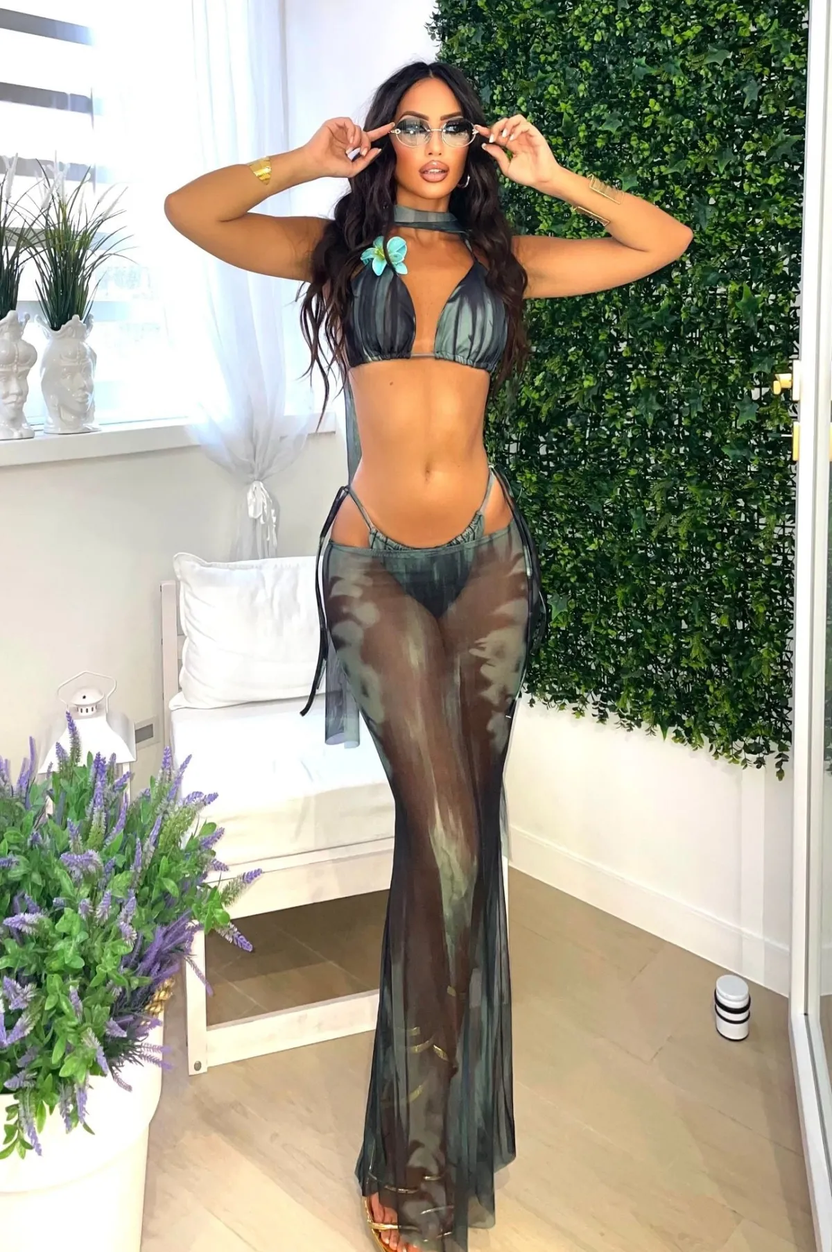 New Bikini flower mirage ottanio con gonna Bikini|Bikini