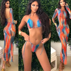 Outlet Bikini sunset tre pezzi celeste Bikini|Bikini