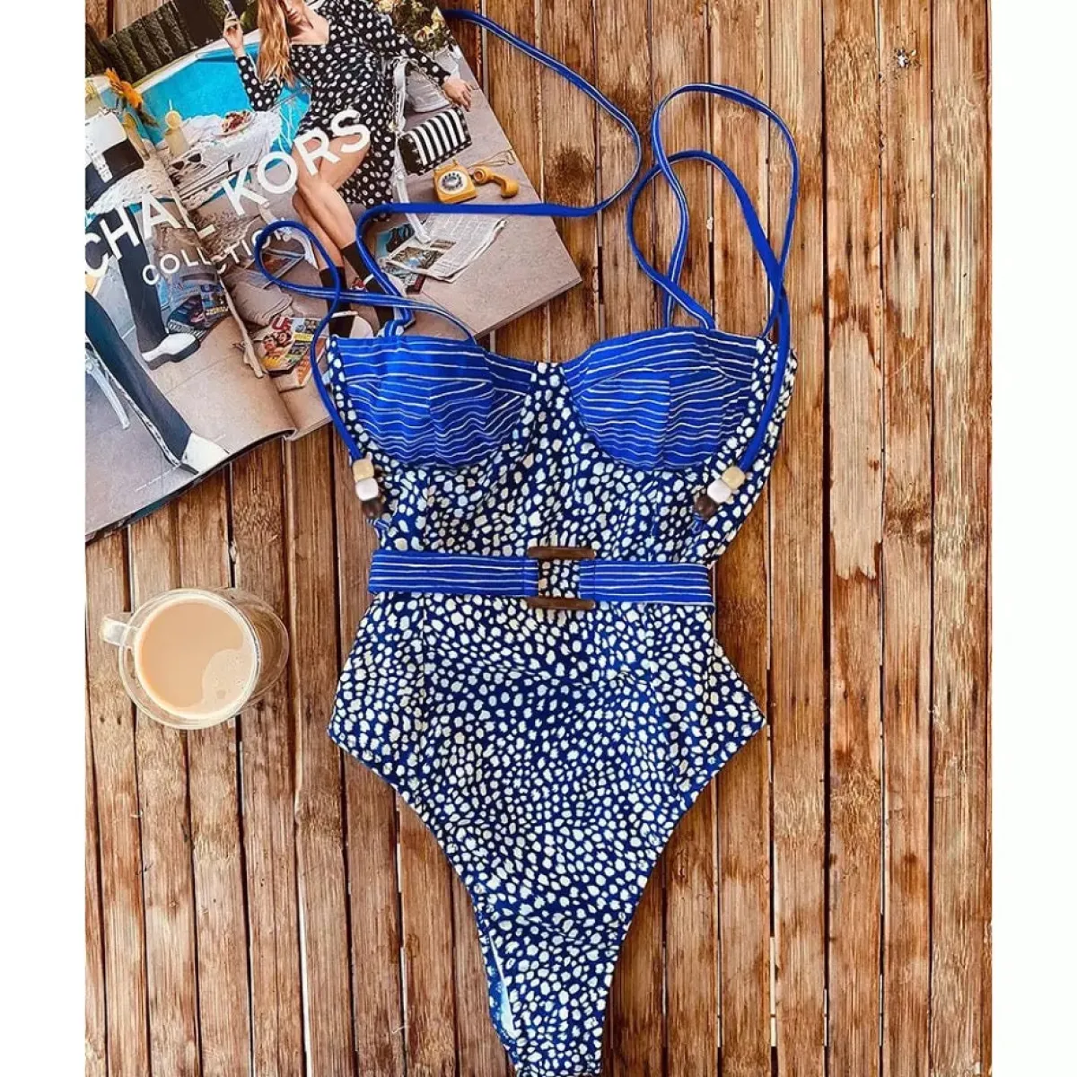 Outlet Body intero blu a pois bianchi | consegna 24/48h Bikini|Bikini