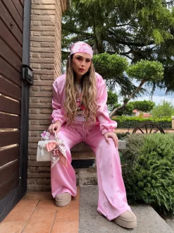 Sale Bomber e pantalone rosa Pantaloni|Giacche E Cardigan