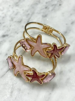 Best Bracciale con stelle rosa Orecchini
