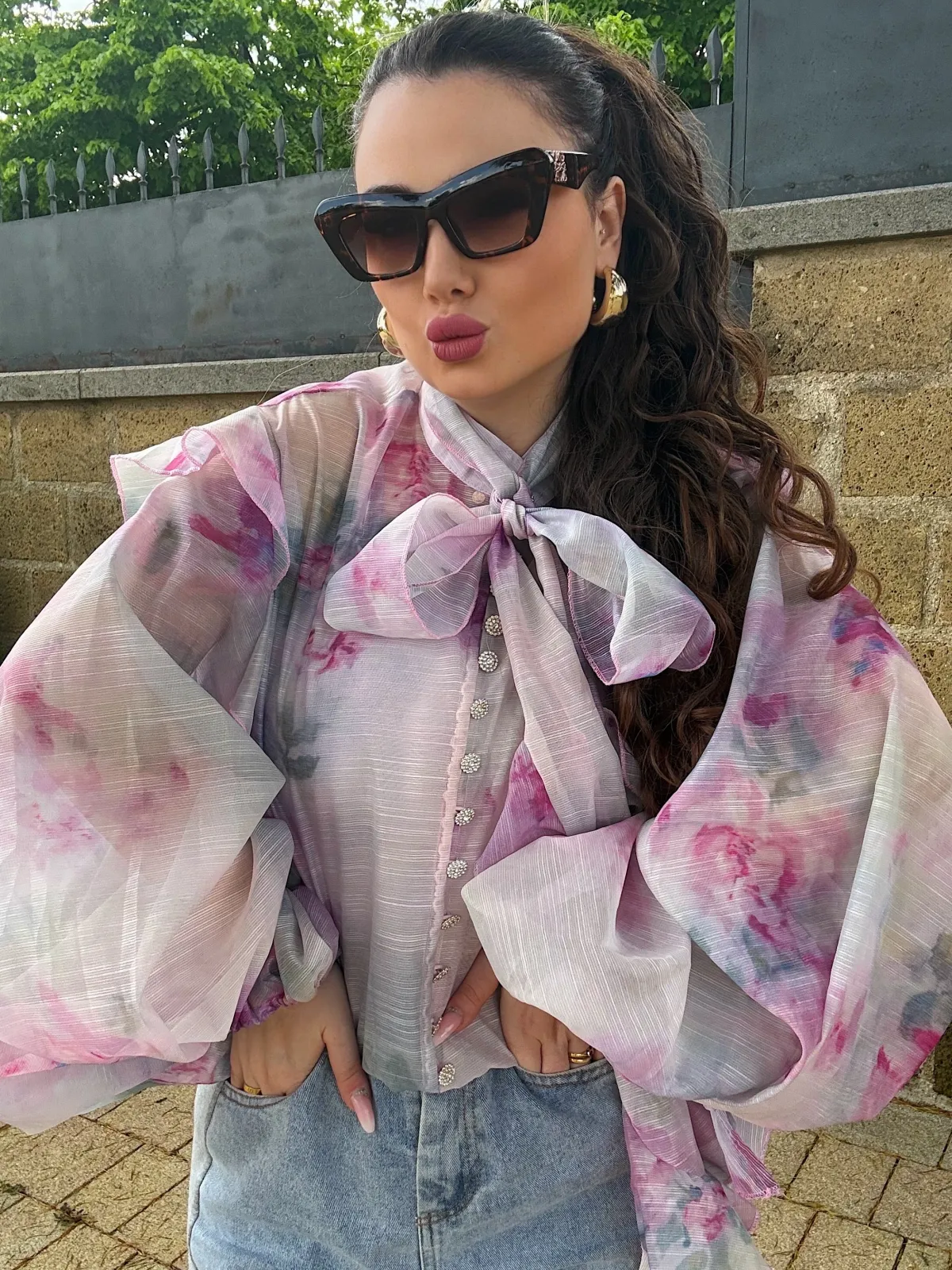 Online Camicia floreale Bluse & Top