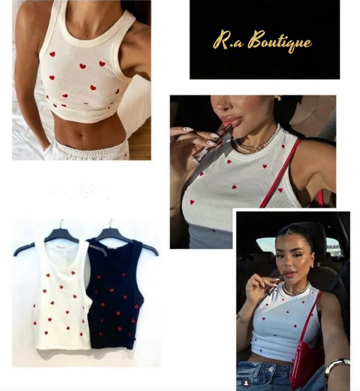 Discount Canotta con cuori Bluse & Top