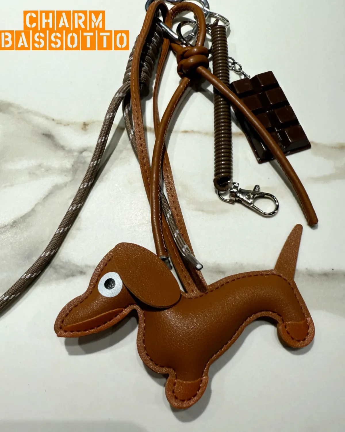 Fashion Charm per borsa bassotto marrone Charm Per Borse