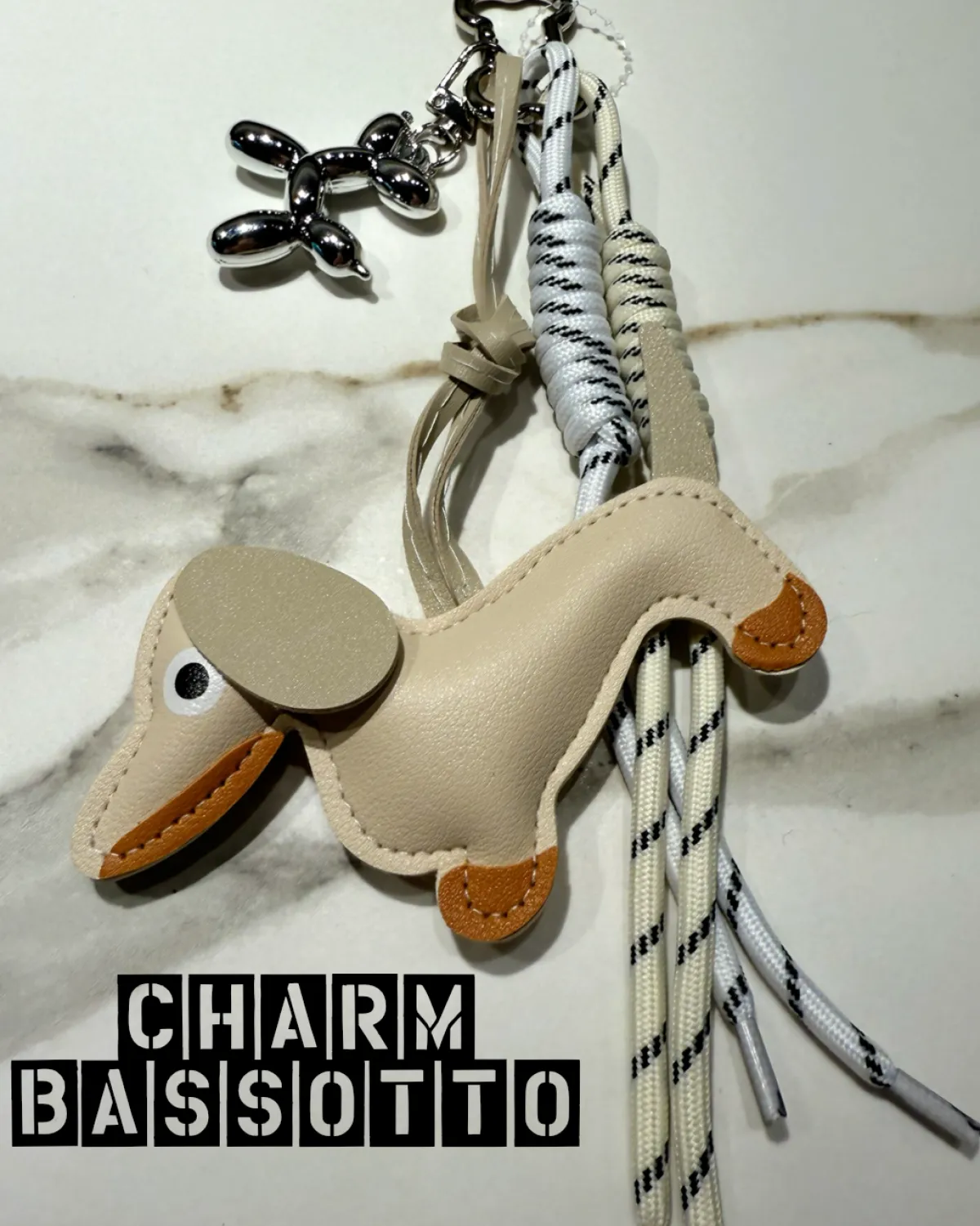 Online Charm per borsa bassotto beige Charm Per Borse