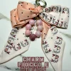 Online Charm per borsa fiocco rosa Charm Per Borse