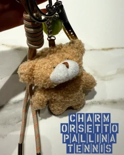 Outlet Charm per borsa orsettao pallina tennis Charm Per Borse