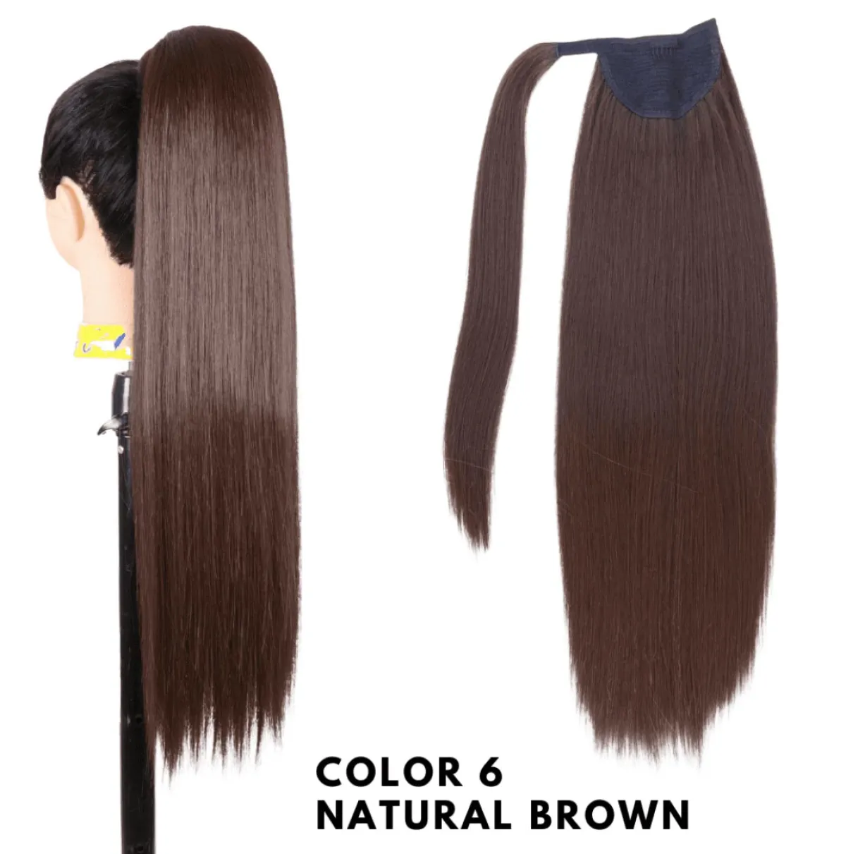 Fashion Coda #6 liscia con Laccio Castano Naturale Code Basi Castane