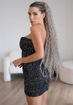 Best Coda baby blonde extra long 90cm Riccia con Coulisse Code Per Bionde