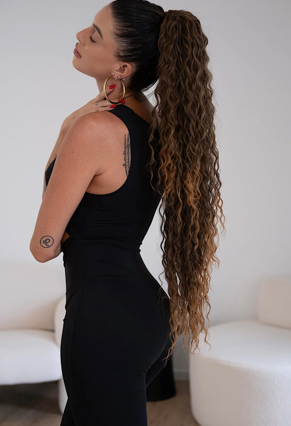 Sale Coda extra long 90cm Riccia con Coulisse vari colori Code Per Bionde|Code Basi Castane