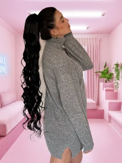 Hot Coda mossa nera 90cm Code Basi Nere