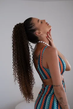Fashion Coda Riccio afro con coulisse vari colori Code Per Bionde