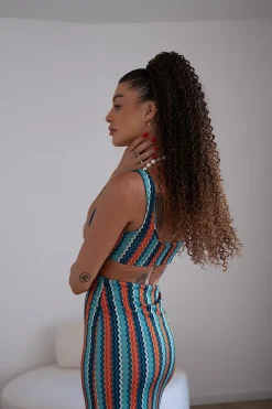 Fashion Coda Riccio afro con coulisse vari colori Code Per Bionde