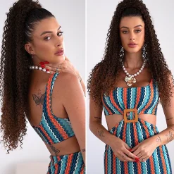 New Coda #t2/30 Riccio afro con coulisse castano degradè Code Basi Castane