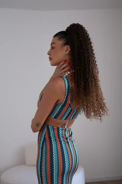 New Coda #t2/30 Riccio afro con coulisse castano degradè Code Basi Castane