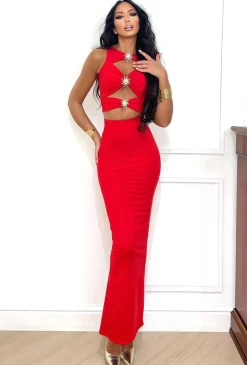 Discount Completo Cut-Out con sole rosso Completi & Tute