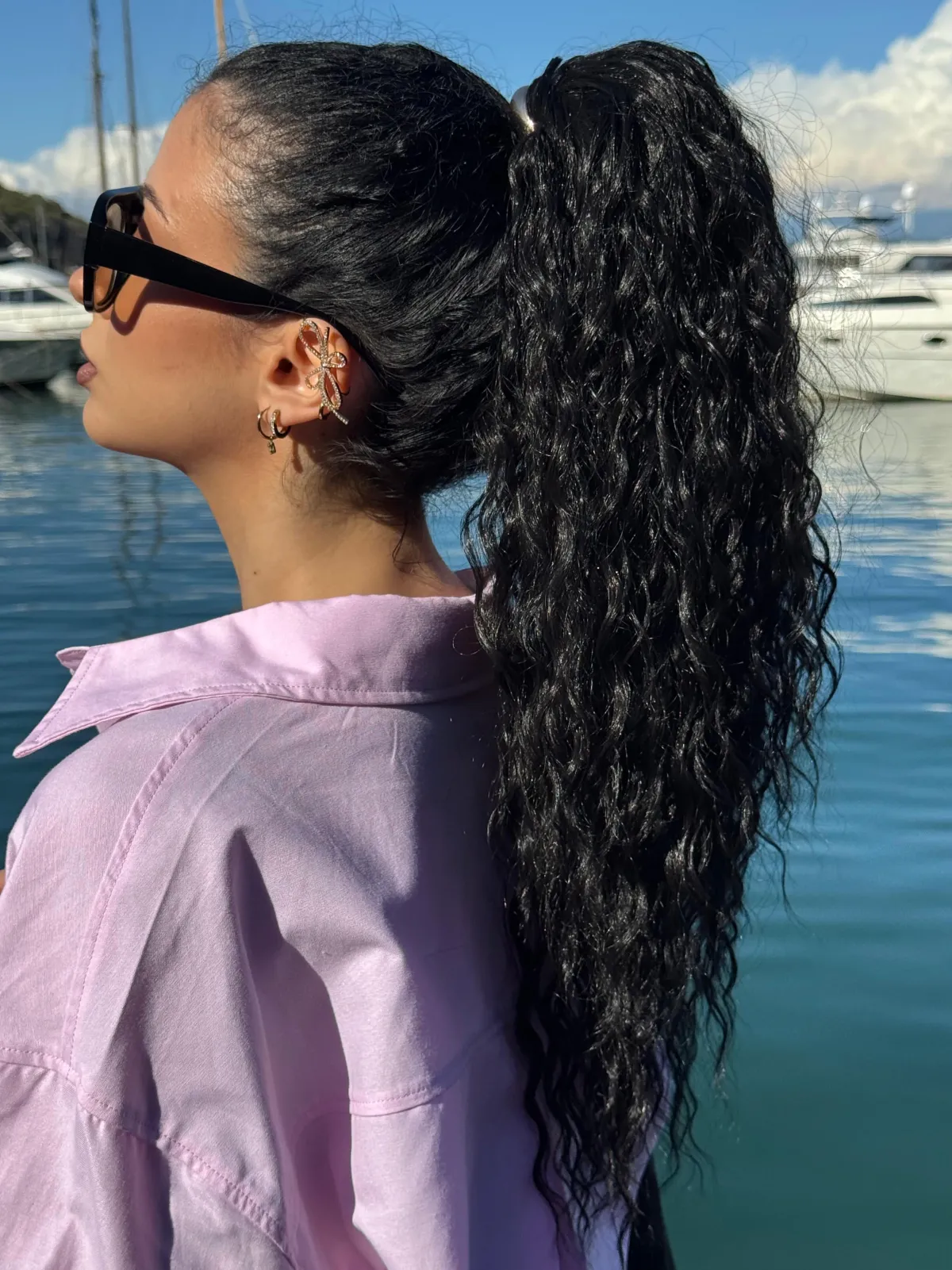 Fashion Ear cuff con fiocco Orecchini