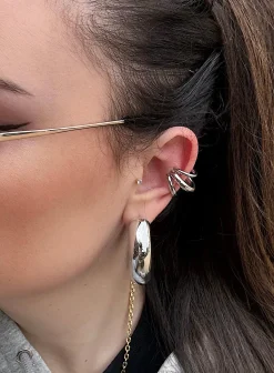 New Ear cuff tre anelli argento Orecchini