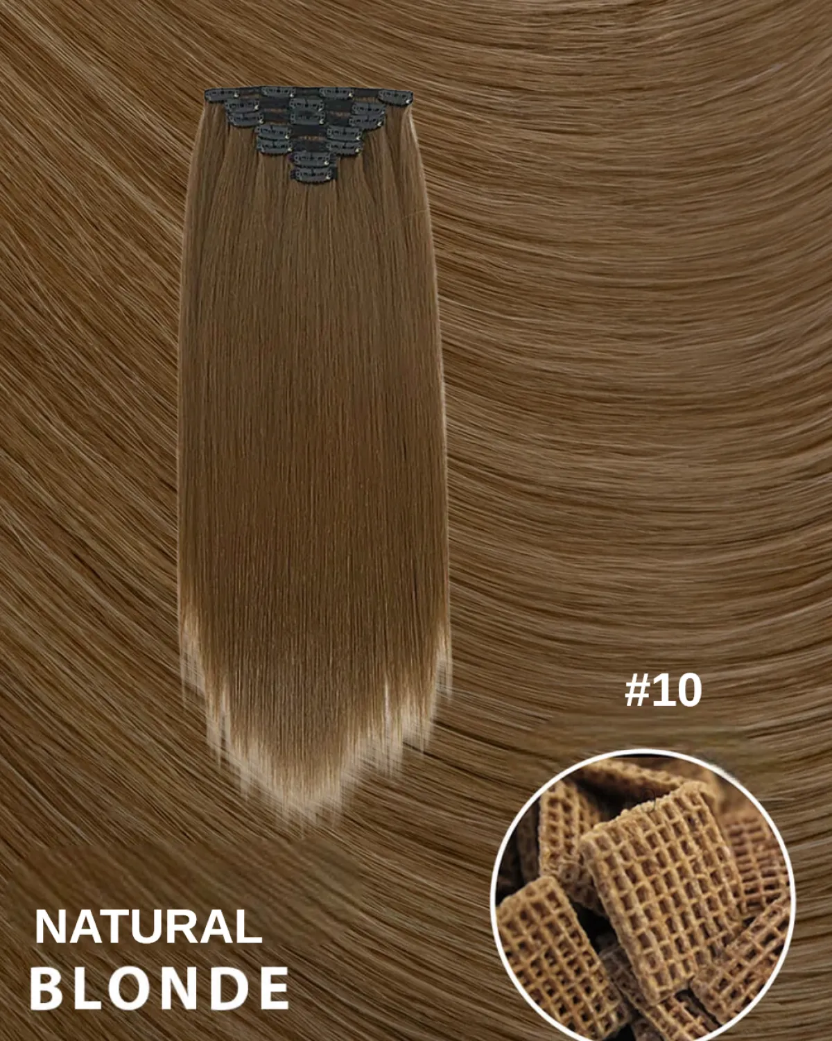 Fashion Extension 7 clip liscia castano nocciola #10 Extension Castane