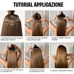 Sale Extension 150g lisce 7 clip vari colori Extension Bionde|Extension Nere