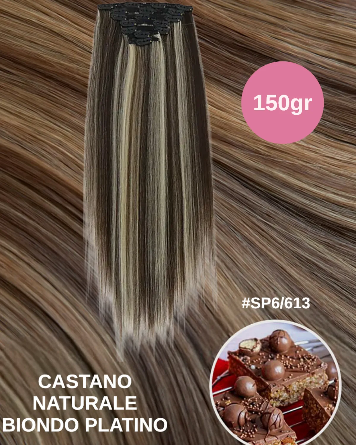 Sale Extension 150g lisce 7 clip vari colori Extension Bionde|Extension Nere