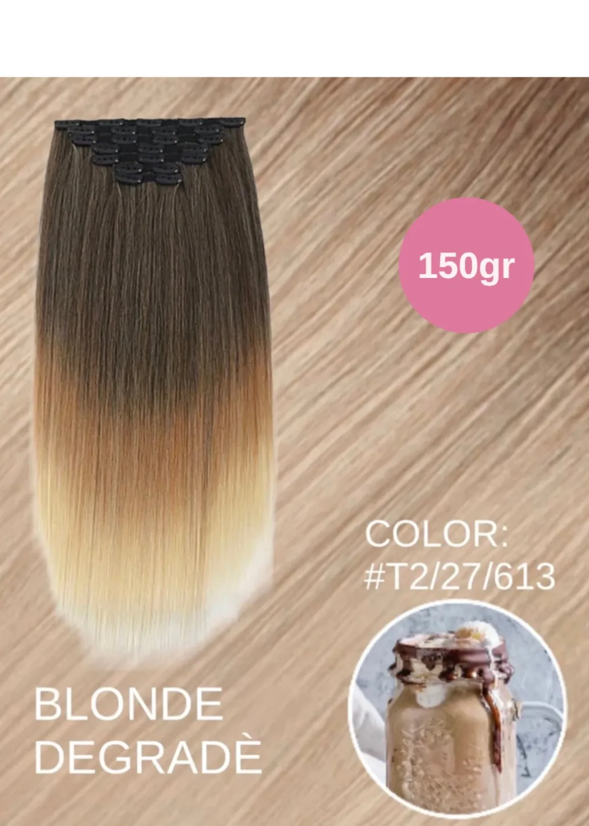Sale Extension 150g lisce 7 clip vari colori Extension Bionde|Extension Nere