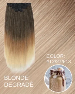 Best Extension 150gr 7 clip biondo Degradè liscio 60cm Code Per Bionde|Code Basi Castane