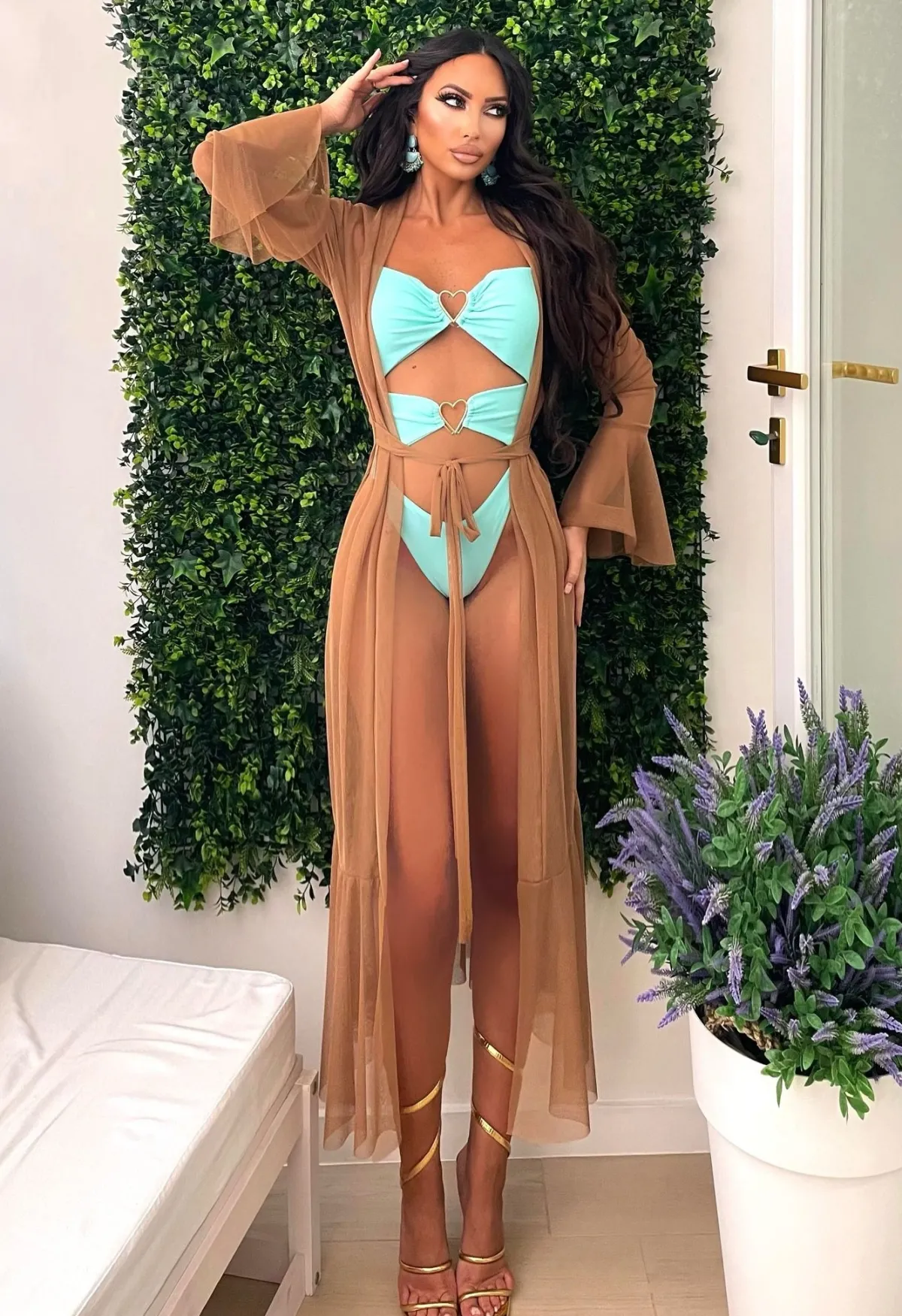 Fashion Orecchini con perline turchese Orecchini|Bikini