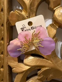 Hot Orecchini rosa e lilla oro Bikini|Bikini