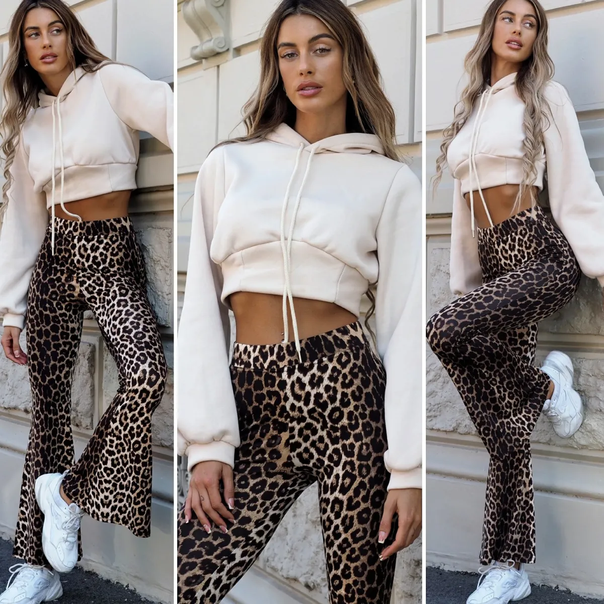 Hot Pantalone a zampa animalier Pantaloni