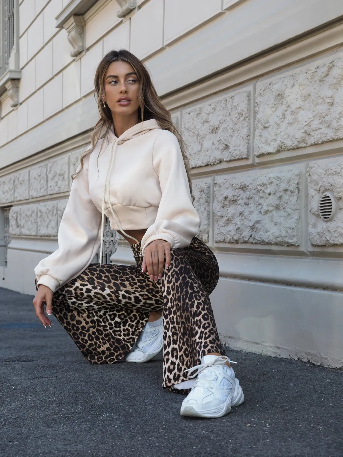 Hot Pantalone a zampa animalier Pantaloni