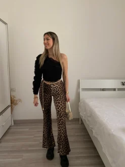 Hot Pantalone a zampa animalier Pantaloni