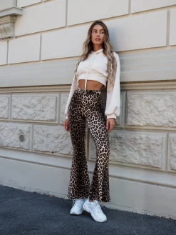 Hot Pantalone a zampa animalier Pantaloni