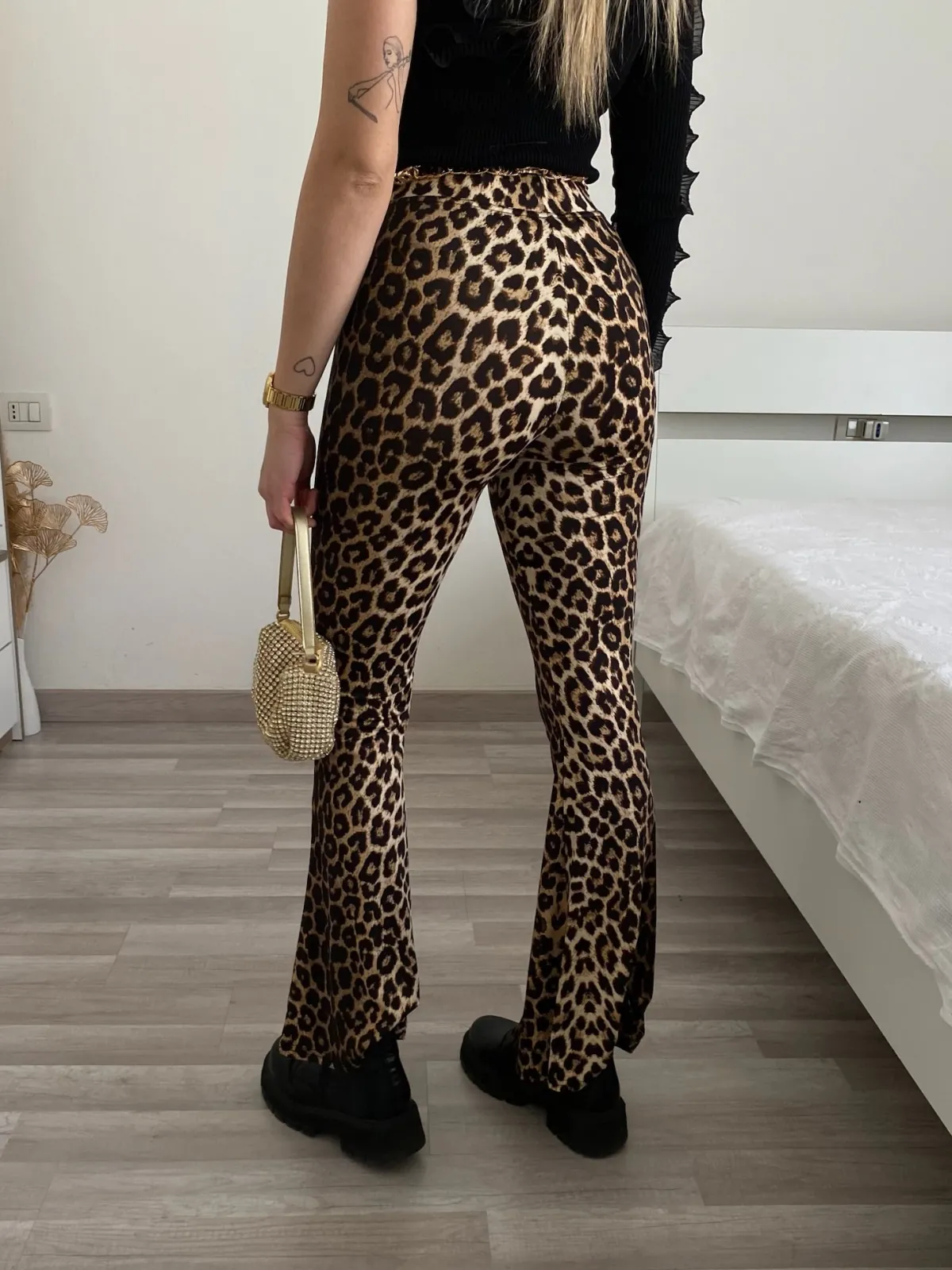 Hot Pantalone a zampa animalier Pantaloni
