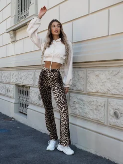Hot Pantalone a zampa animalier Pantaloni