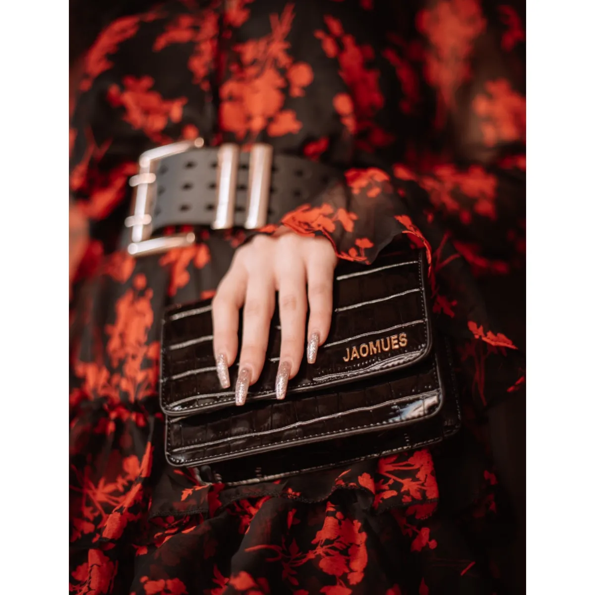 Sale Pochette croco con tracolla Borse