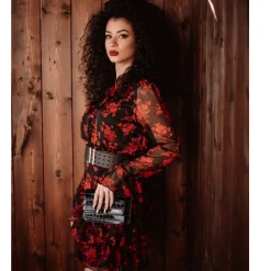 Sale Pochette croco con tracolla Borse