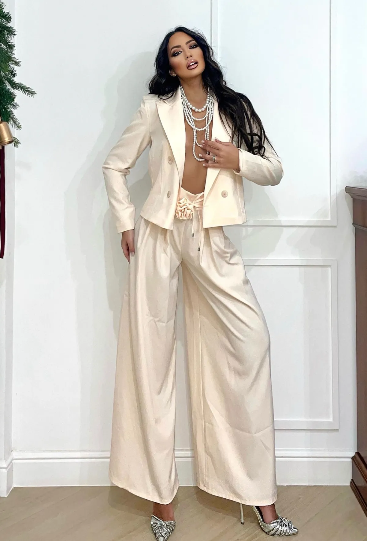 Best Set pantalone e giacca cipria Giacche E Cardigan|Completi & Tute