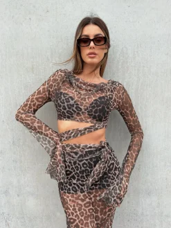 Discount Set top e gonna in velo animalier Completi & Tute
